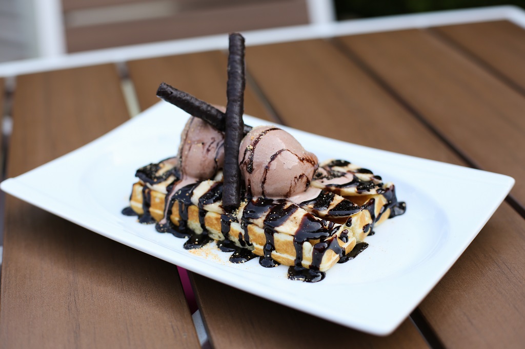 Vafle banana split